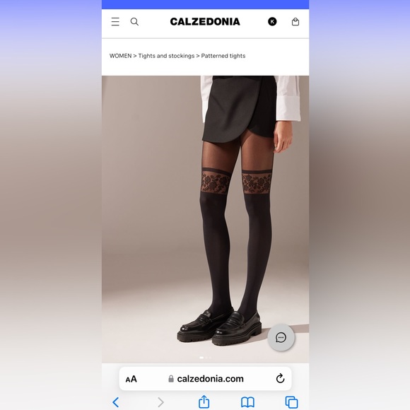 calzedonia Accessories - Calzedonia Longuette Effect Floral Ruffle 70 Denier Tights new